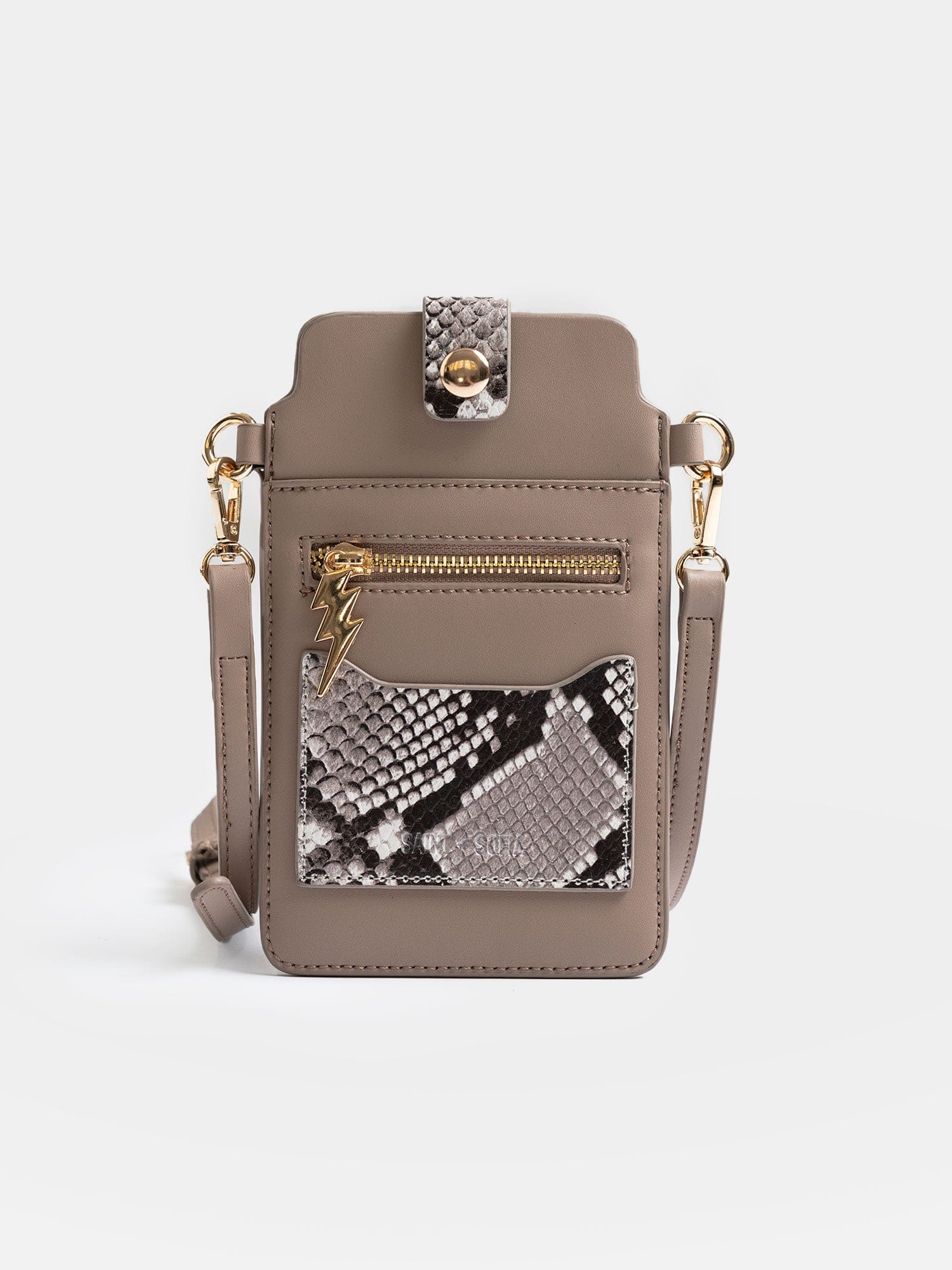Pimlico Phone Bag Nude Snake - Women's Bags | Saint + Sofia® EU